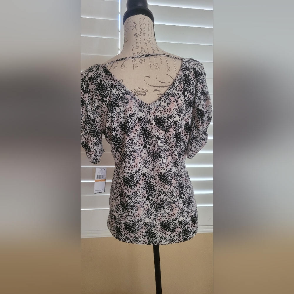 JPR Studio Ruched-Sleeve Top Deep Pacific Small - Picture 5 of 7